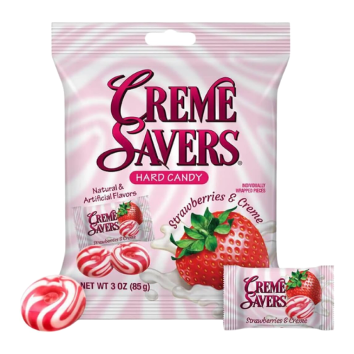 Creme Savers Hard Candy Strawberries & Cream - 3oz (85g)