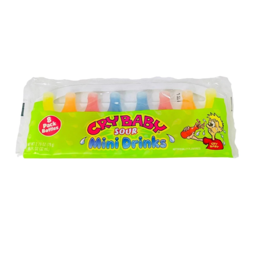 Cry Baby Sour Mini Drinks Wax Bottles 8 pack - 2.79oz (79g)