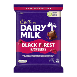 Cadbury Dairy Milk Black Forest Raspberry - 330g [Australian]
