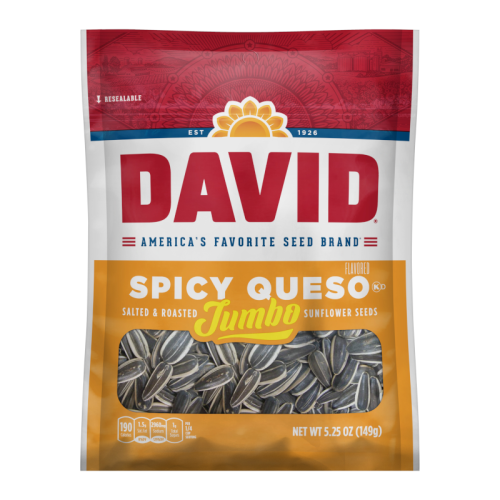 David's Jumbo Sunflower Seeds Spicy Queso - 5.25oz (149g)