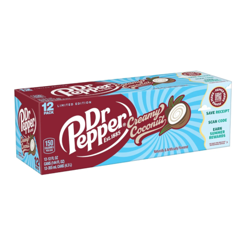 Dr Pepper Creamy Coconut - 12 Pack