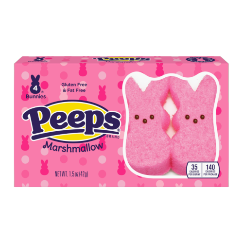 Peeps Pink Marshmallow Bunnies 4-pack - 1.5oz (43g)