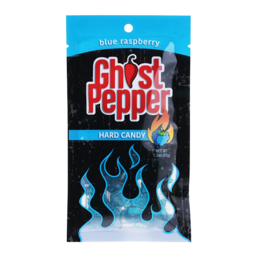 Flamethrower Candy's Ghost Pepper Hard Candy Blue Raspberry - 1.3oz (36g)