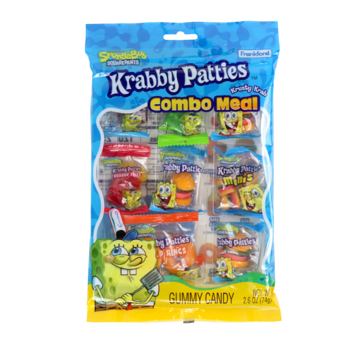 Frankford SpongeBob SquarePants Krabby Patty Gummy Combo Meal Tray - 2.6oz (74g)