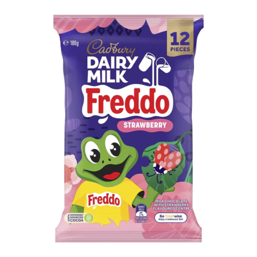 Cadbury Dairy Milk Freddo Strawberry 12-Pack - 180g [Australian]