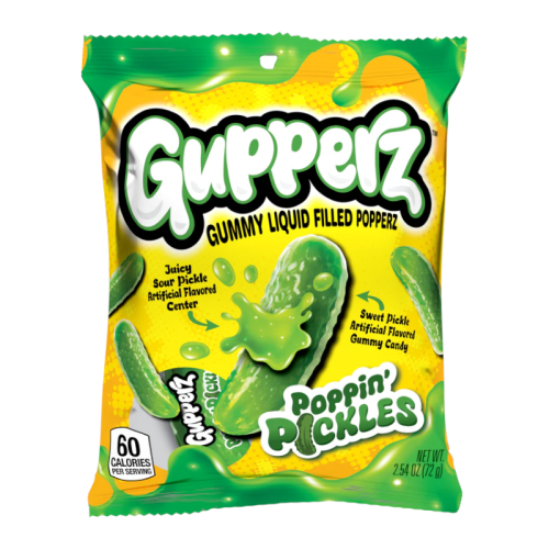 Gupperz Poppin' Pickles Liquid Filled Gummies - 2.54oz (72g)