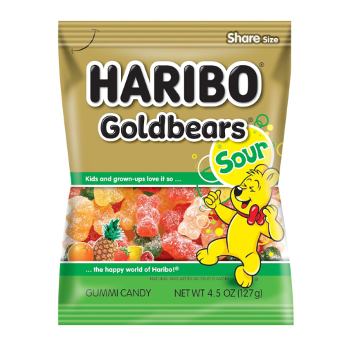 Haribo Sour Gold Bears - 4.5oz (127g)