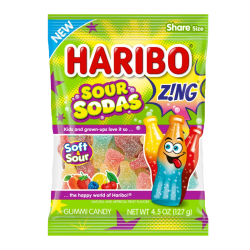 Haribo Zing Sour Sodas - 4.5oz (128g)