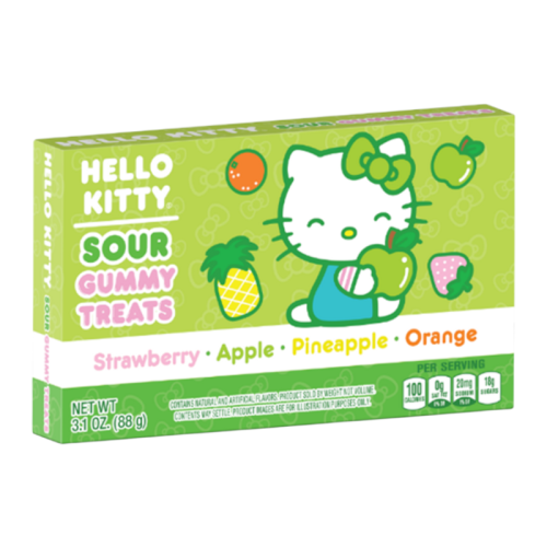 Hello Kitty Sour Fruit Gummi Treats Theatre Box - 3.1oz (88g)