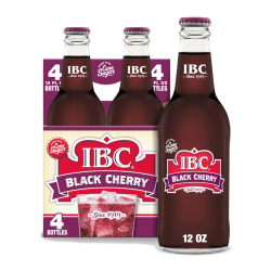 IBC Black Cherry Soda - 12oz (355ml) 4-Pack