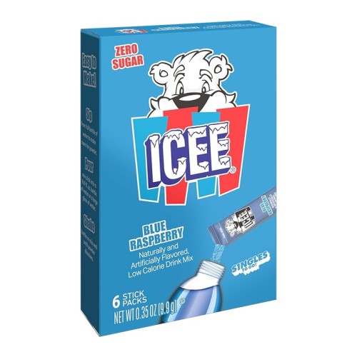 Icee Singles To Go Blue Raspberry Drink Mix - 0.35oz (9.9g)