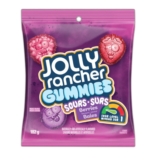 Jolly Rancher Gummies Sours Berries - 182g [Canadian]