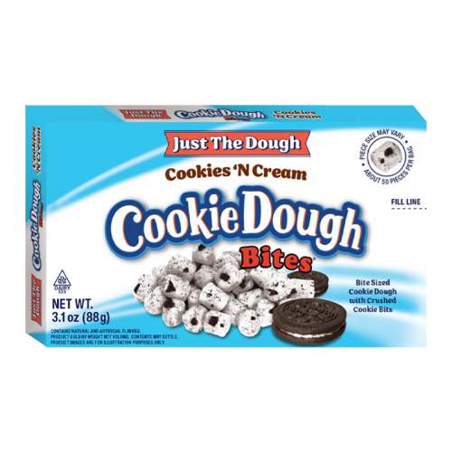 Cookie Dough Bites Just the Dough Cookies 'N Cream - 3.1oz (88g)