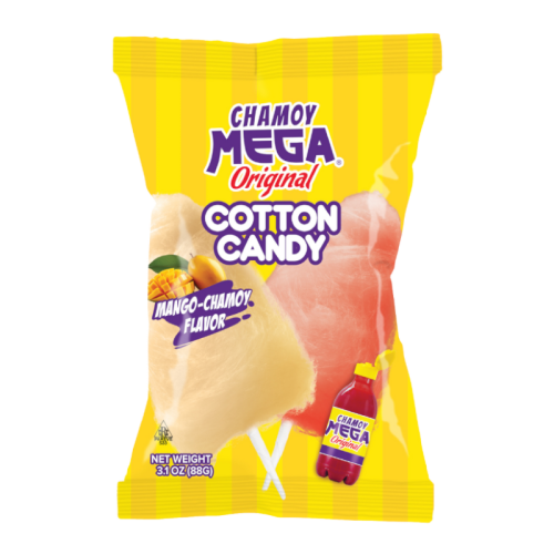Mega Chamoy Mango-Chamoy Flavor Cotton Candy - 3.1oz (88g)