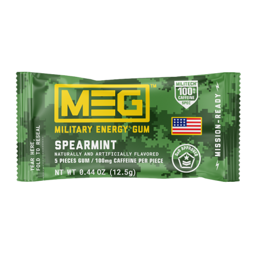 Military Energy Gum Pouch Spearmint - 0.44oz (12.5g)