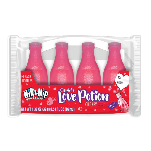 Nik-L-Nip Cupid's Love Potion Wax Bottles 4-Pack - 1.39oz (39g)