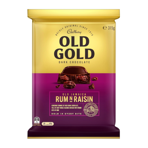 Cadbury Old Gold Old Jamaica Rum n Raisin - 315g [Australian]