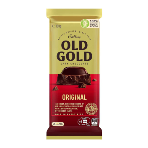 Cadbury Old Gold Original Dark Chocolate - 180g [Australian]