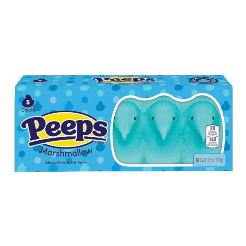 Peeps Blue Marshmallow Chicks - 5PK 1.5oz (42g)
