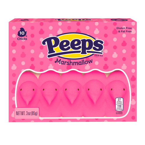 Peeps Easter Pink Marshmallow Chicks - 10PK 3oz (85g)