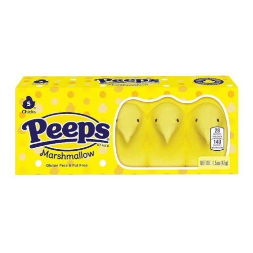 Peeps Easter Yellow Marshmallow Chicks - 5PK 1.5oz (42g)