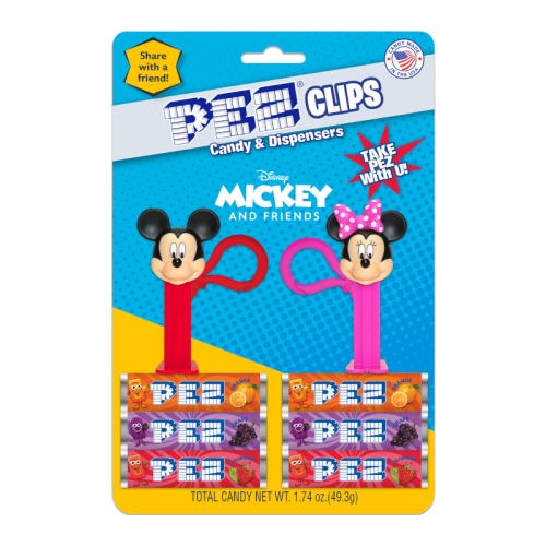 PEZ Clips Mickey & Friends - 1.74oz (49g)