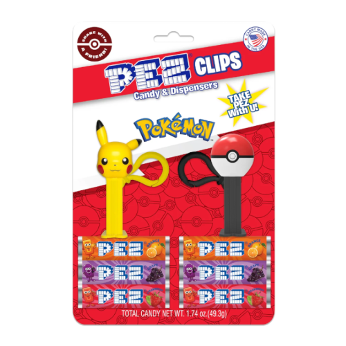 PEZ Clips Pokemon - 1.74oz (49g)