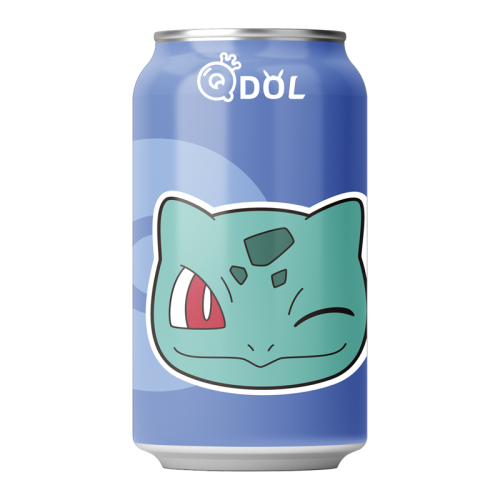 QDOL Pokemon Grape Flavor Sparkling Water (Bulbasaur) - 330ml