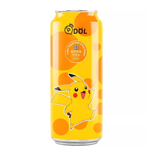 QDOL Pokemon Lime Flavor Sparkling Water (Pikachu) - 500ml