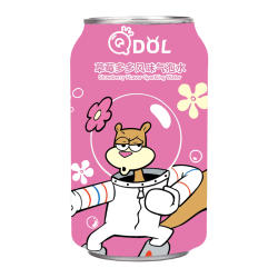 QDOL Spongebob Strawberry Flavor Soda Water (Sandy) - 330ml