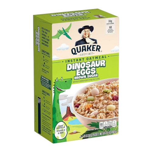 Quaker Instant Oatmeal Dinosaur Eggs Brown Sugar - 14.1oz (400g)