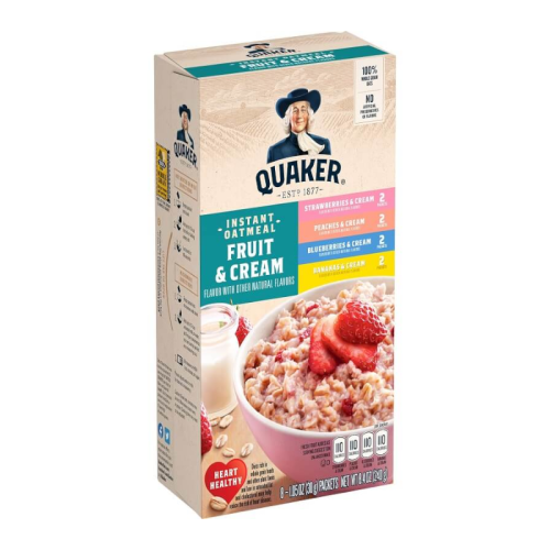 Quaker Instant Oatmeal Fruit & Cream Variety Pack - 8.4oz (240g)