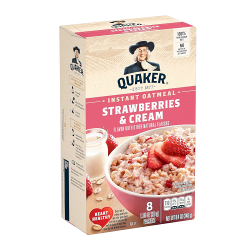 Quaker Instant Oatmeal Strawberries & Cream - 8.4oz (240g)