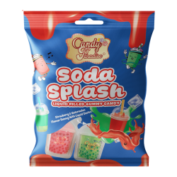 Soda Splash Strawberry/Watermelon Filled Gummies - 72g