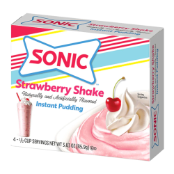 Sonic Instant Pudding Strawberry Shake - 3.03oz (85.9g)