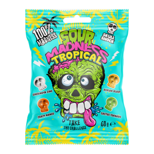 Sour Madness Tropical Hard Candies - 60g
