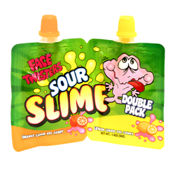 Face Twisters Sour Slime Double Pack Orange/Lemon - 1.4oz (40g)