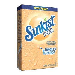 Sunkist Peach Zero Sugar Singles to Go - 0.53oz (15g)