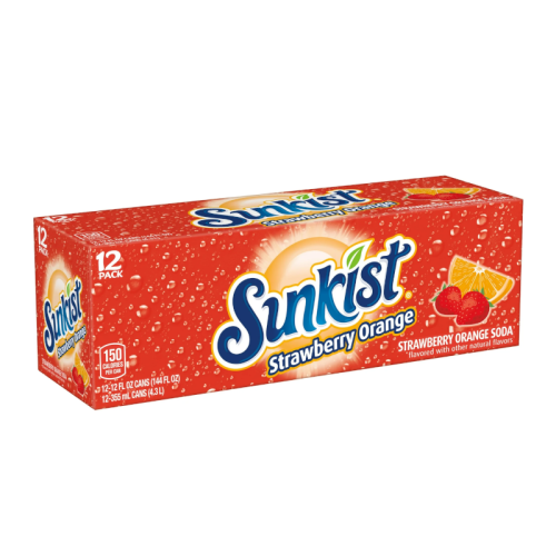 Sunkist Strawberry Orange - 12-Pack (12 x 12fl.oz (355ml))