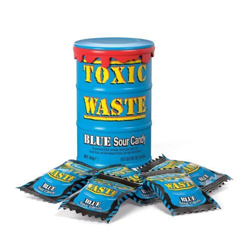 Toxic Waste Blue Drum Extreme Sour Candy - 1.5oz (42g)