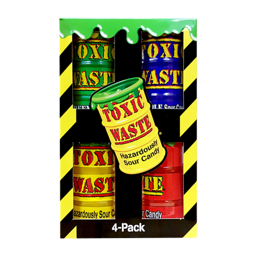 Toxic Waste Assorted Drum 4-Pack - 168g