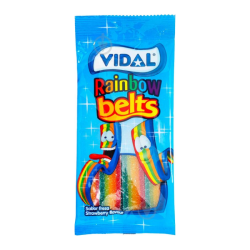 Vidal Rainbow Belts Fruit Flavour Candy - 3.17oz (90g)
