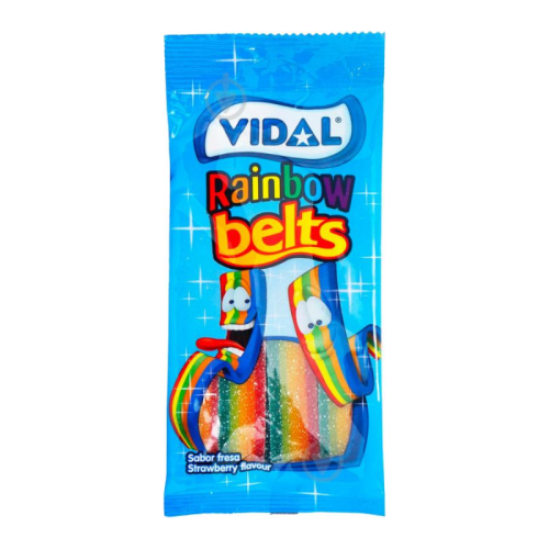 Vidal Rainbow Belts Fruit Flavour Candy - 3.17oz (90g)