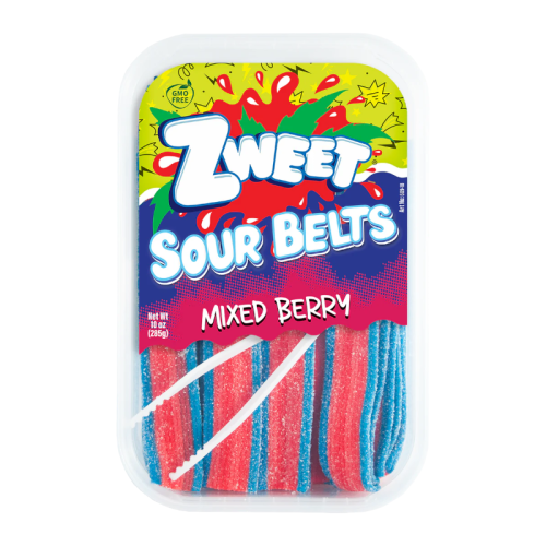Zweet Sour Belts Mixed Berry - 10oz (283g)